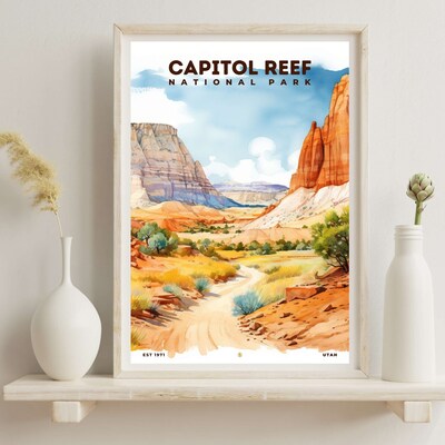 Capitol Reef National Park Poster, Travel Art, Office Poster, Home Decor | S8 - image6